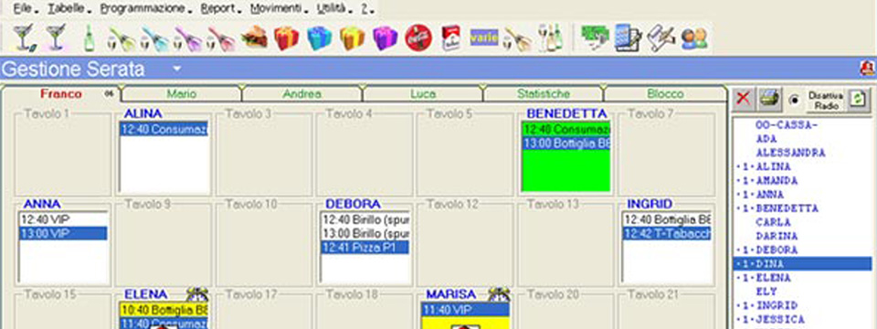 Night Club - Software gestionale per locali di intrattenimento notturno
